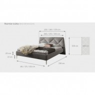 Oryginalne łóżko tapicerowane jednoosobowe DAVOS 80x200 cm