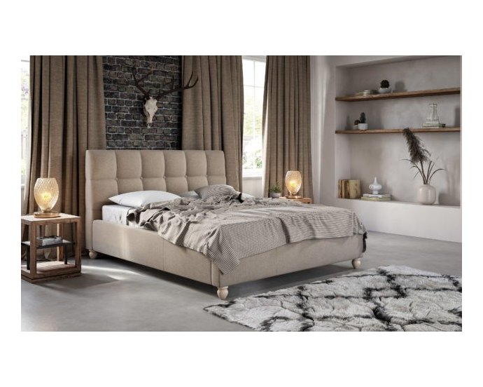 Łóżko tapicerowane z zagłówkiem ASTON 90x200 cm