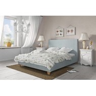 Minimalistyczne łóżko tapicerowane jednoosobowe BASIC 80x200 cm
