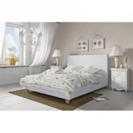Klasyczne łóżko tapicerowane z zagłówkiem BASIC 160x200 cm