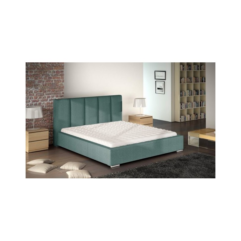 Łóżko ze stylowym wezgłowiem z przeszyciami VANESSA 160x200 cm