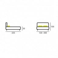 Łóżko tapicerowane FEBO 200 x 200cm z pojemnikiem na pościel