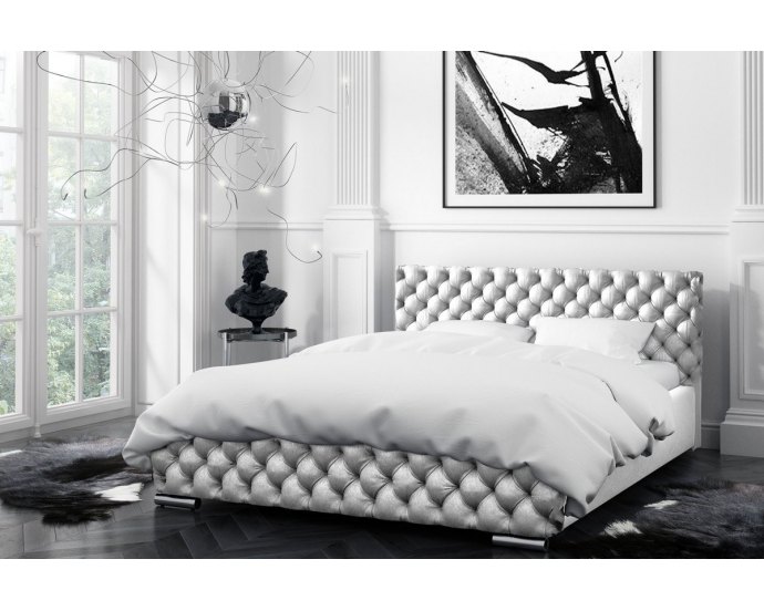 Królewskie łóżko tapicerowane FARO 120 x 200cm z pojemnikiem na pościel