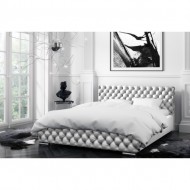 Królewskie łóżko tapicerowane FARO 140 x 200cm z pojemnikiem na pościel