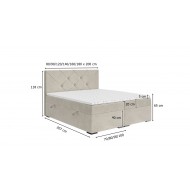 Nowoczesne łóżko kontynentalne z 2 pojemnikami BRAVO 90/120/140/160/180 x 200