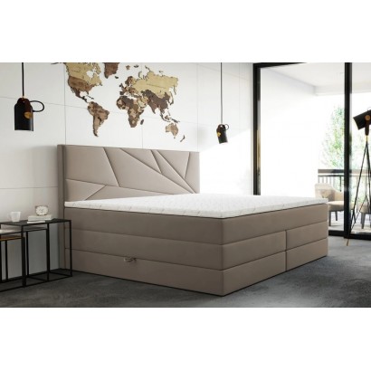 Ekskluzywne łóżko kontynentalne z pojemnikiem VARDE 140/160/180/200 x 200