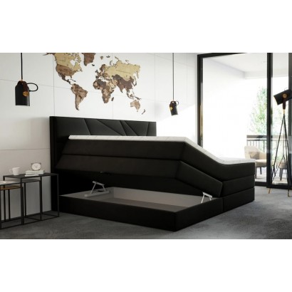 Ekskluzywne łóżko kontynentalne z pojemnikiem VARDE 140/160/180/200 x 200