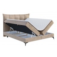 Duże dwuosobowe łóżko kontynentalne z materacem 180x200 FOXY