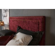 Stylowe łóżko kontynentalne z zagłówkiem i materacem GIANI 90/120/140/160/180 x 200 cm