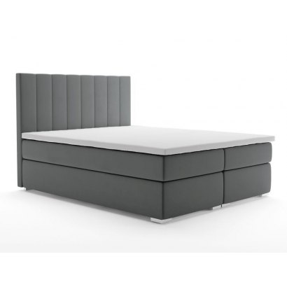 Wygodne łóżko Kontynentalne z materacem i pojemnikiem na pościel GRANDE 80 x 200