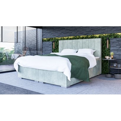 Wygodne łóżko Kontynentalne z materacem i pojemnikiem na pościel GRANDE 140x200