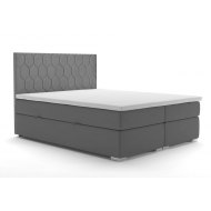 Wyjątkowe nowoczesne łóżko kontynentalne z materacem i pojemnikiem na pościel PARIS 90x200