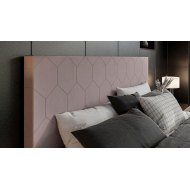 Wyjątkowe nowoczesne łóżko kontynentalne z materacem i pojemnikiem na pościel PARIS 120x200