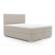 Wyjątkowe nowoczesne łóżko kontynentalne z materacem i pojemnikiem na pościel PARIS 160x200