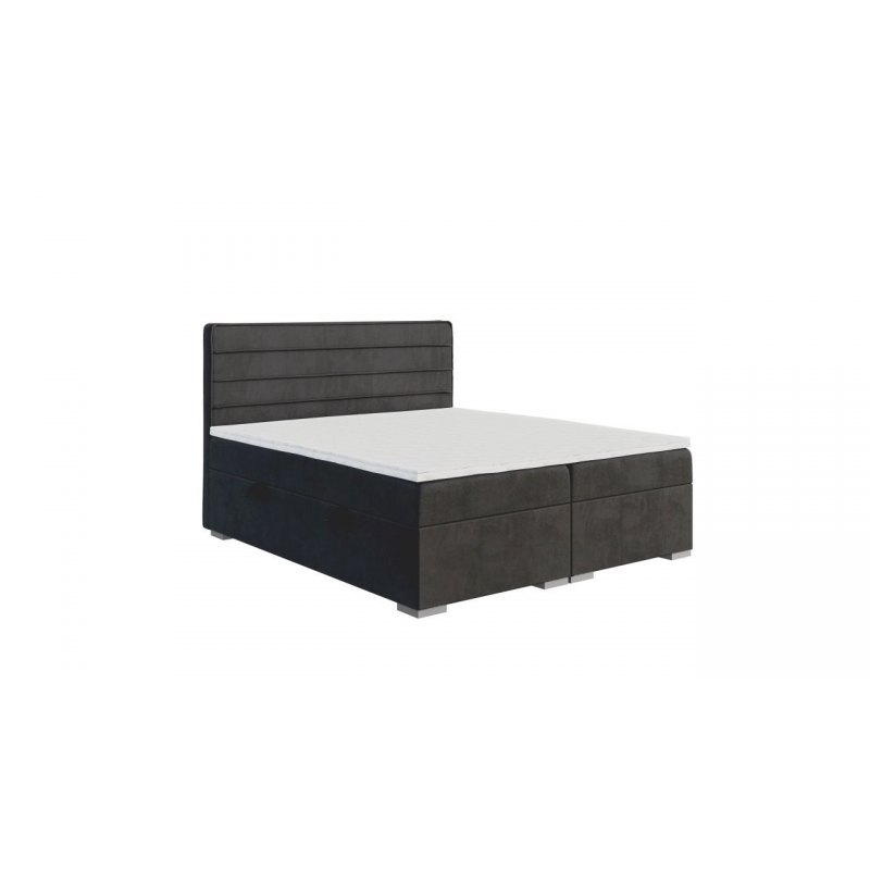 Stylowe łóżko kontynentalne z zagłówkiem i materacem CARLO 120x200