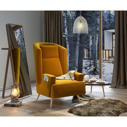 Nowoczesny fotel GOLD w stylu skandynawskim