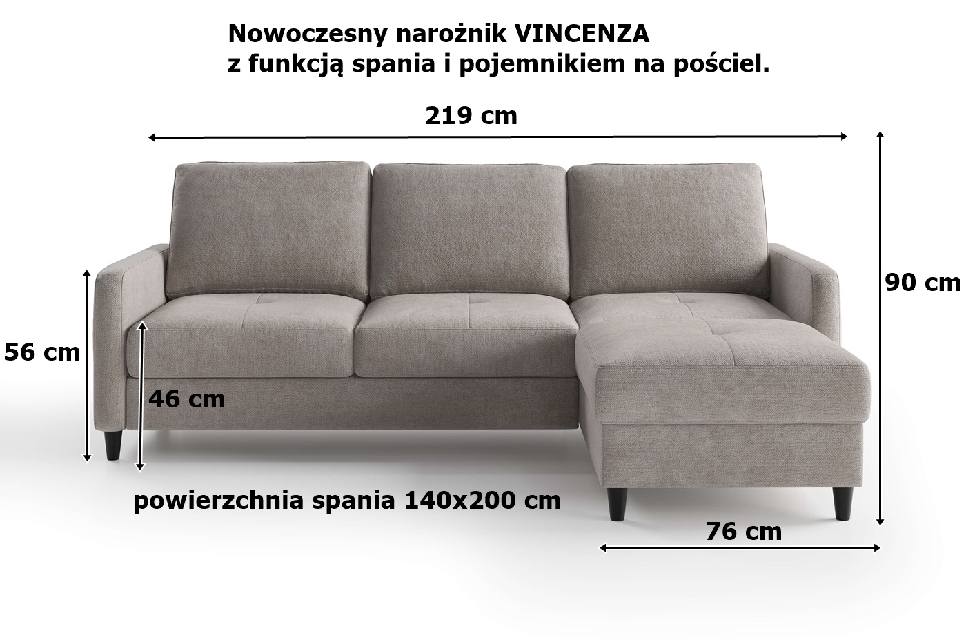 Nowoczesny narożnik VINCENZA od meble green